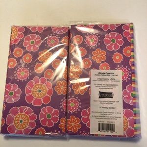 STUDIO 180 FLORAL PINK TRI FOLD PLANNER ORGANIZER NWT